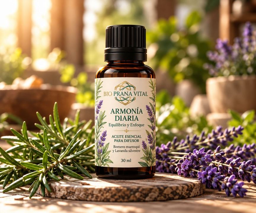 Aceite esencial Armonía Diaria Bio Prana Vital con romero y lavanda