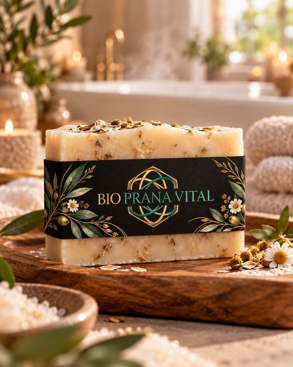 Jabón Botánico Bio Prana Vital de avena, caléndula y lavanda